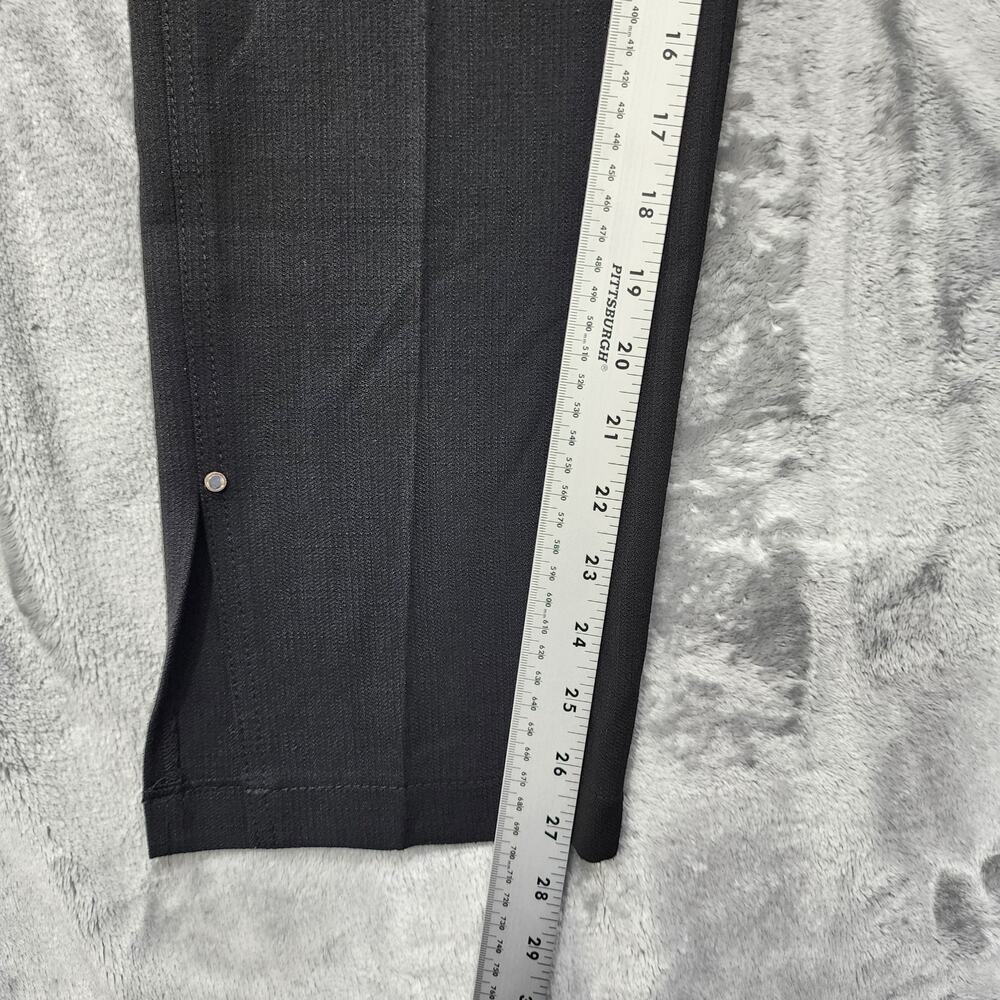 Club Monaco Pants Womens 8 Black Petrah Cropped Split Hem Stretch Preppy Office - Picture 11 of 13